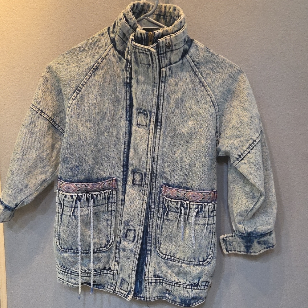 Vintage Blue Girls Denim Jacket